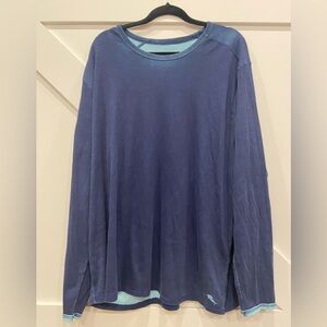 Tommy Bahama Blue Crewneck Long Sleeve Shirt